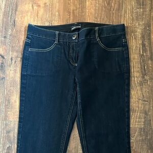 THEROY BERGDORF GOODMAN Dark Wash Denim Pants